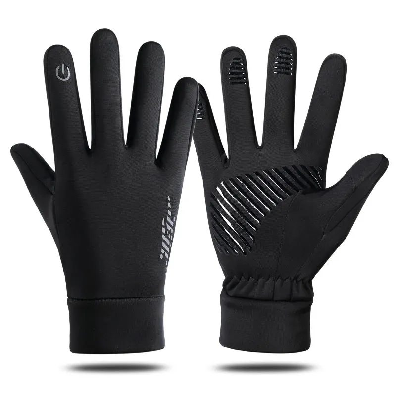 Custom Touch Screen Reflective Running Cycling Gloves Men Women Cold Weather Warm Gloves For Driving Working Hiking