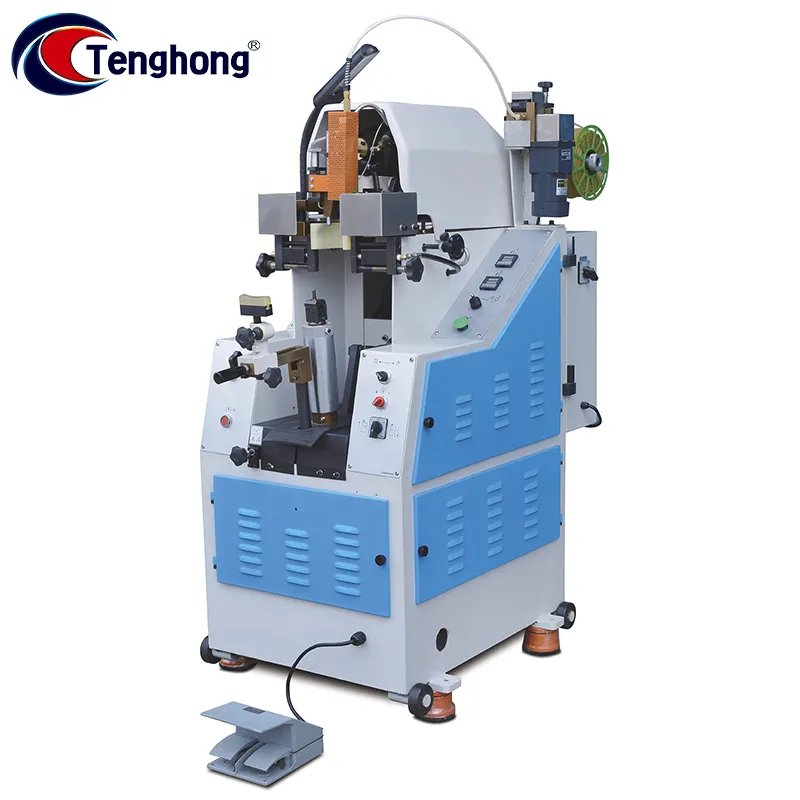 Tenghong TH-727MA новые продукты обувь машинное оборудование для изготовления 9 КЛЕЩИ гидравлические пресс-подборщики, автоматические цементирования затяжная машина для передней части обуви