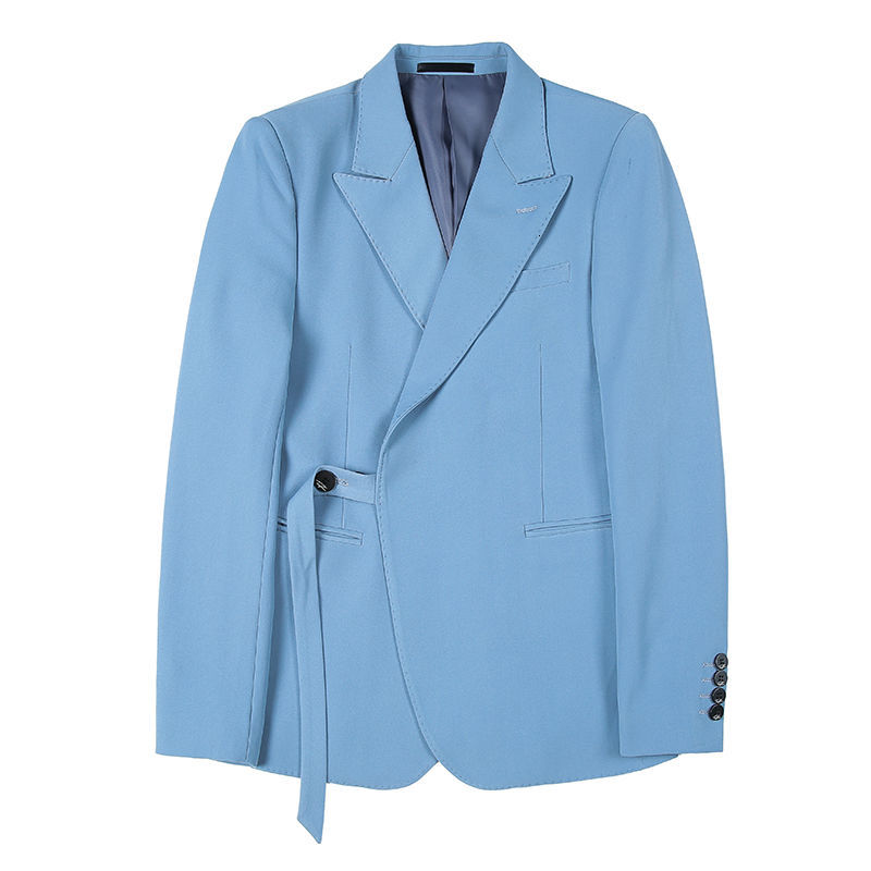 B Men's Suits & Blazer Xz02-p155 men's versatile single suit top British leisure solid color handsome coat