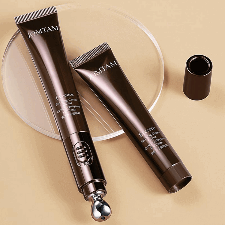 2021 Caviar Hyaluronic Acid 24k Gold Eye Lift Cream With Mini Electric Vibration Massager For Dark Circles Fine Lines Eye Bags
