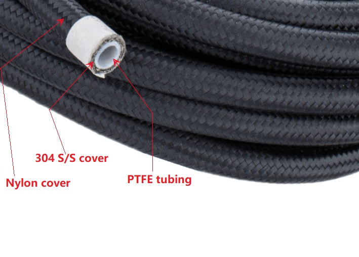 1/2'' PTFE braided hose ptfe hose