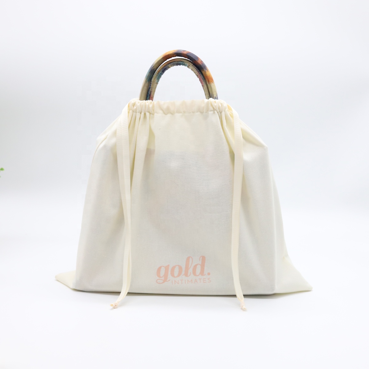 High Quality Beige Cotton Linen Shoes Packaging Dust Bag Custom Eco Cotton Shoes Pouch