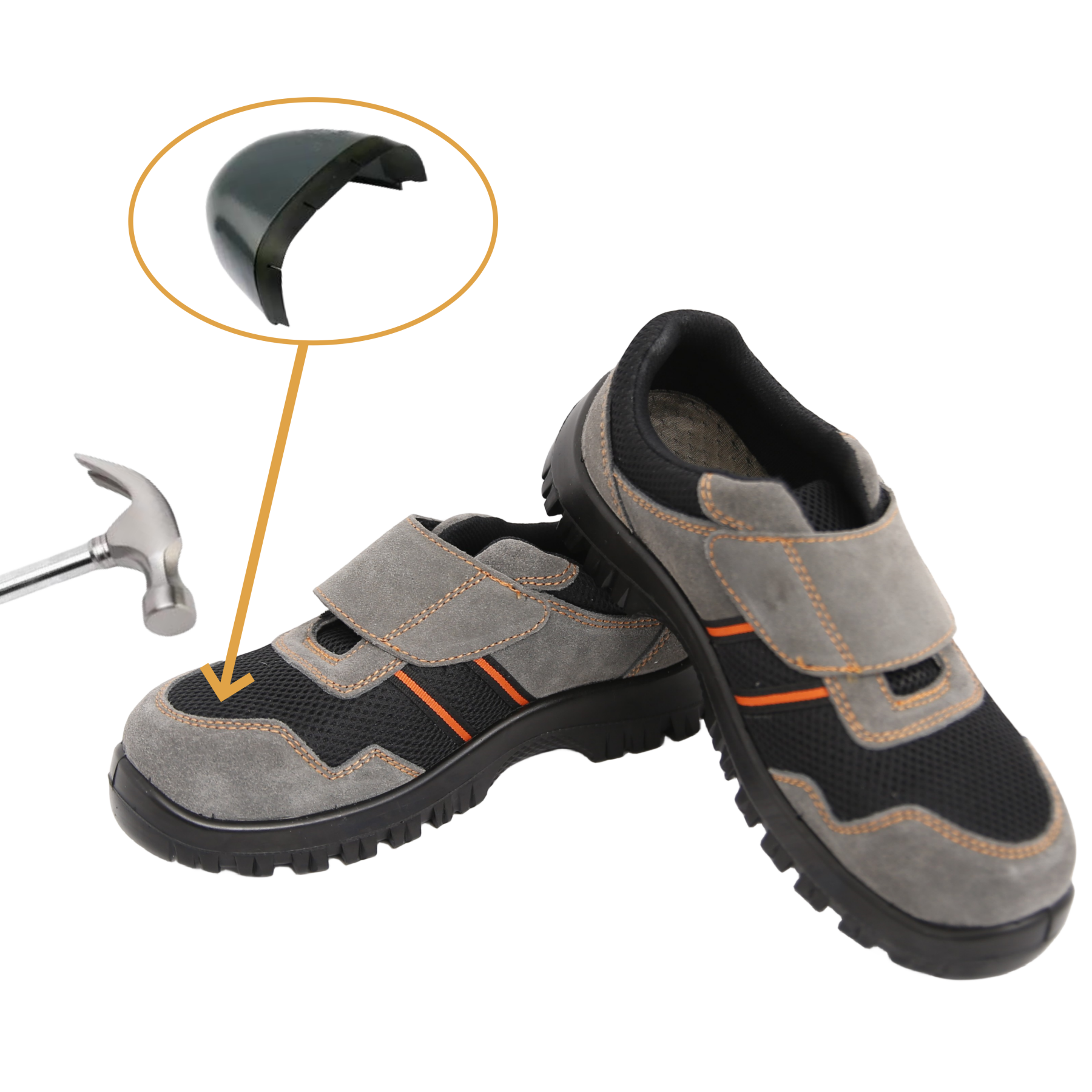 anti-smashing anti-piercing steel head wear-resistant non-slip suede Labour Worker Safety Shoes With Iron Toe And Iron Plate