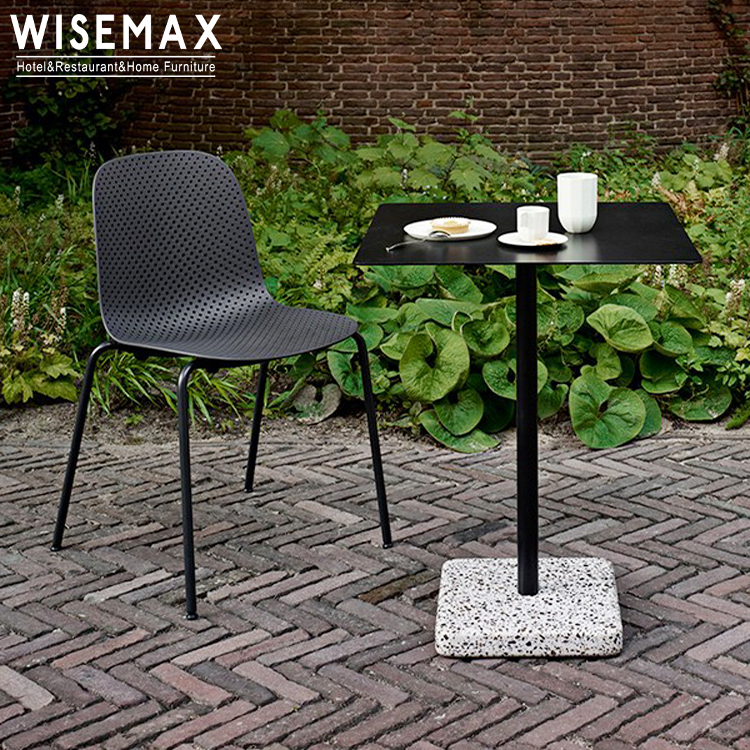 Мебель WISEMAX в скандинавском стиле, Современная ресторанная мебель, обеденный стол, круглый металлический столешница terrazzo, обеденный стол для кафе