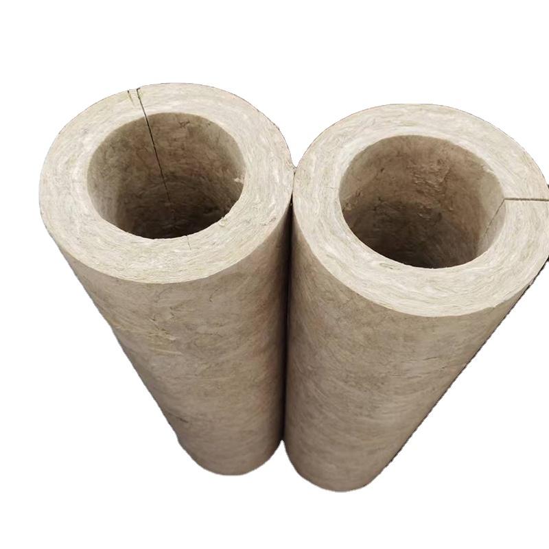 fireproof mineral materials acoustic rock wool thermal insulation pipe