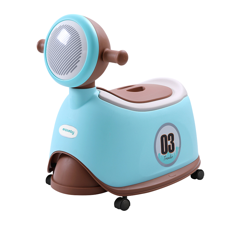 2021 Baby & Kid Potty Training Free sample PU Toilet Pan With Music Wheel toilet