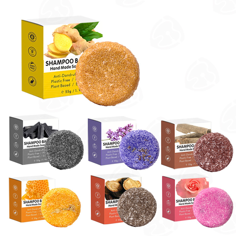 100% Natural Organic Eco Friendly Private Label Black Hair Shouwu Shampoo Bar Soap