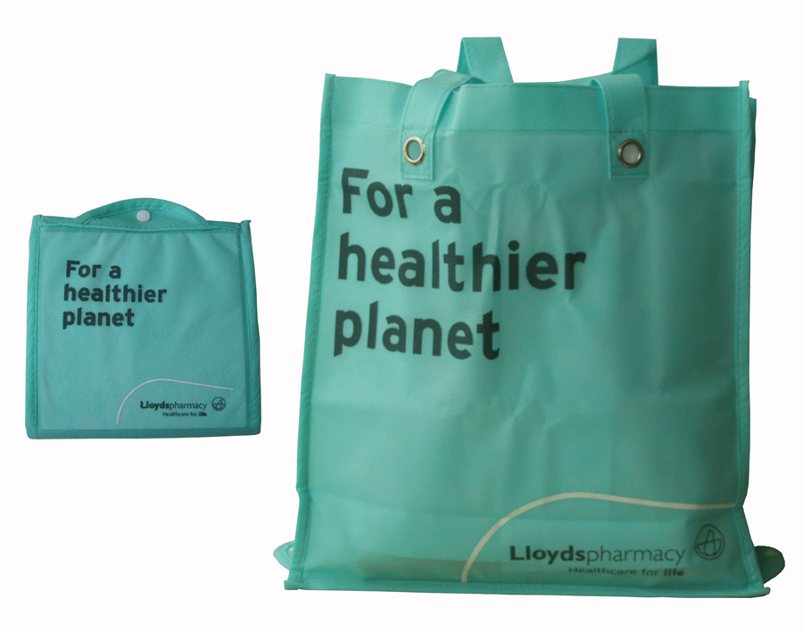 Vietnam Factory Non woven foldable bag Sublimation CMYK printed RPET Foldable Polyester Pocket bag Reusable Shopping bag