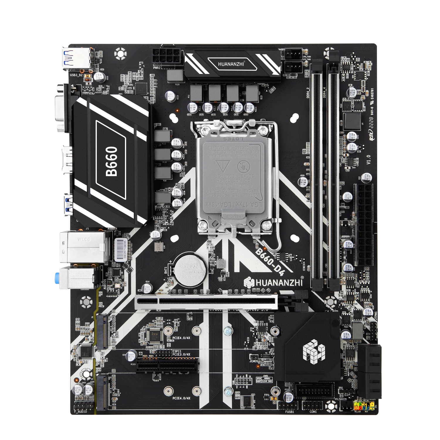 Материнская плата HUANANZHI B660 D4 M-ATX DDR4 поддержка 12 13 Gen Intel LGA 1700 CPU 12100F/12400F/12490F/12600F/12700F/13600F