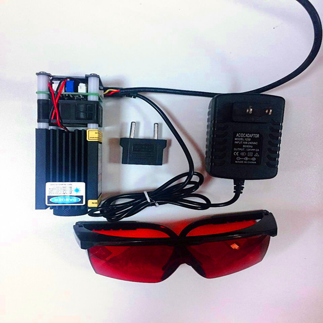 DIY гравировальный станок регулируемый TTL лазерный модуль синий 450 нм 5 Вт регулируемый фокус