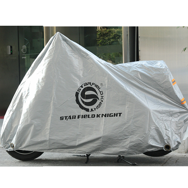 1pcs Silver Waterproof dustproof Motorcycle Cover UV Protection Outdoor Motorcycle Motorbike Cover