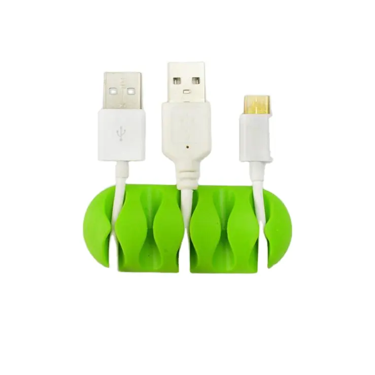 TPR magnetic usb cable holders clips self-adhesive cable holder clip desk