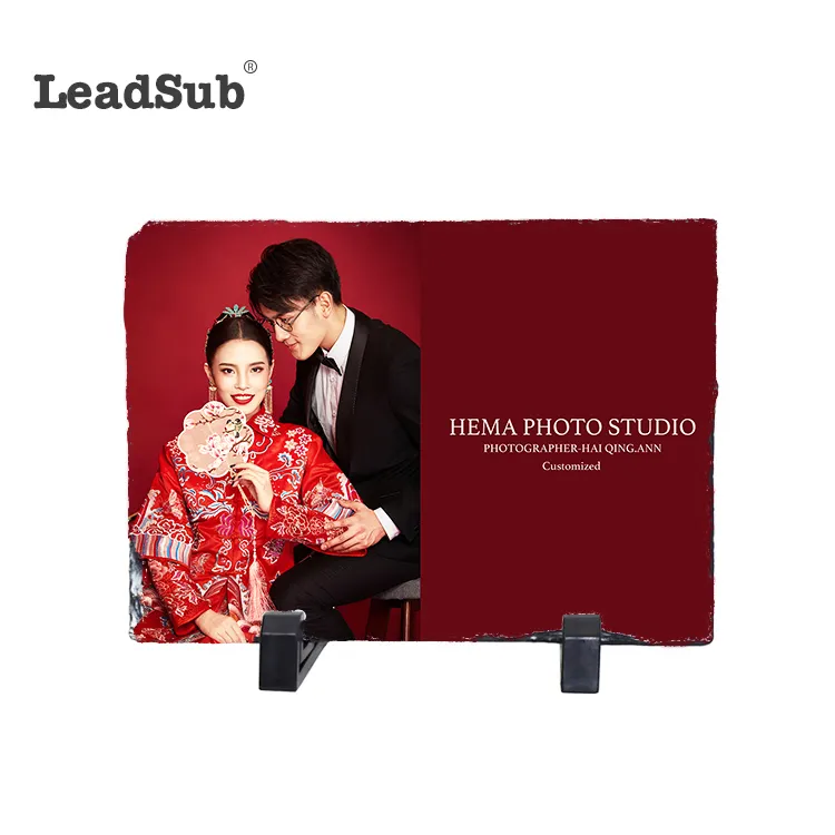 Photo Slate Leadsub Hot Selling Gifts Crafts Rock Photo Slate Rock Stone Photo Frame For Sublimation Printing 15*20cm