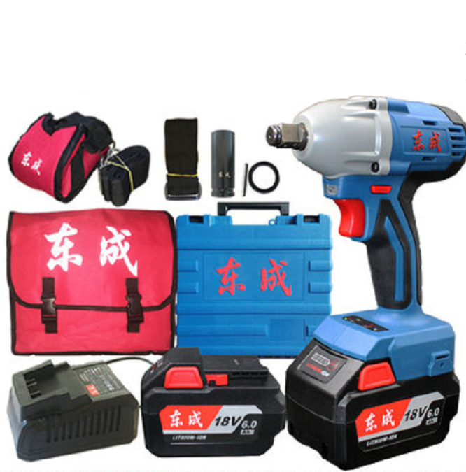 Dongcheng 18V литиевый DCPB16/18 перезаряжаемый ударный гайковерт для строительных лесов, бесщеточный Электрический гайковерт