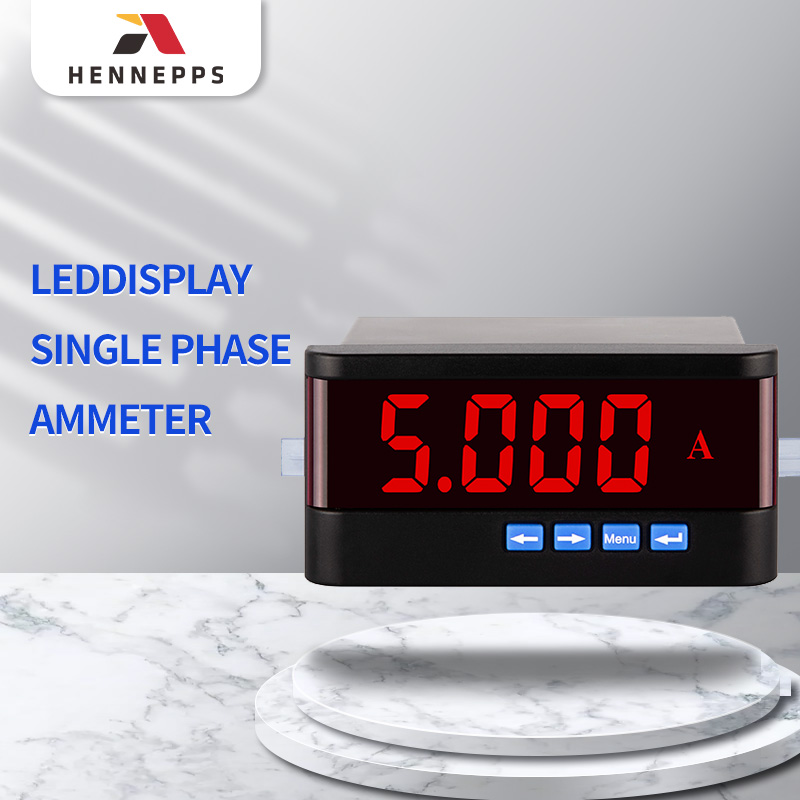 Digital Current Meter Hennepps Single Phase LED display Digital Panel Meter AC Ammeter Current Meter Ampere Meter