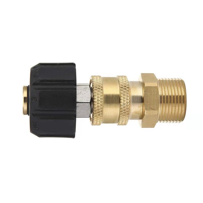 Pressure Washer Adapter High Pressure Cleaning Gun Connector Brass Quick Connector