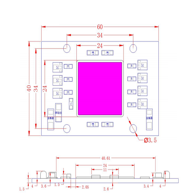 Solderless разъем полный спектр растительного света чип led cob 50 Вт