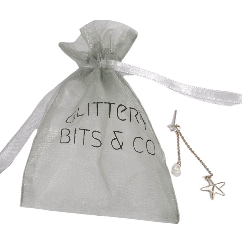 Customize Organza Gift Bag with Ribbon China Supplier Sheer Organza Bag Luxury Organza Bag with Screen Printing