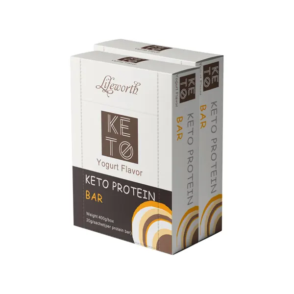 Lifeworth yogurt flavor keto food bar protein bars private label