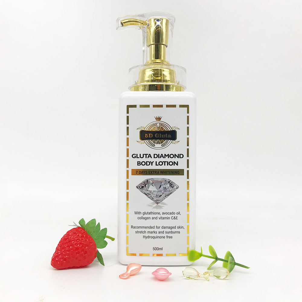 5D. Алмаз Gluta. Лосьон для тела 7 дней для дополнительного отбеливания рекомендуется для поврежденных кожи, растяжек от солнца