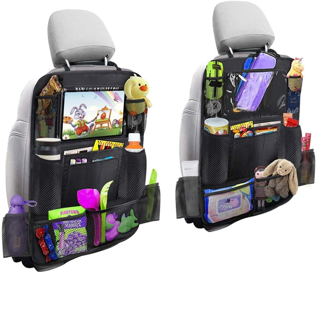 Trunk anti-kick hanging organizer bag car storage bag backseat car organizer with touch screen tablet holder