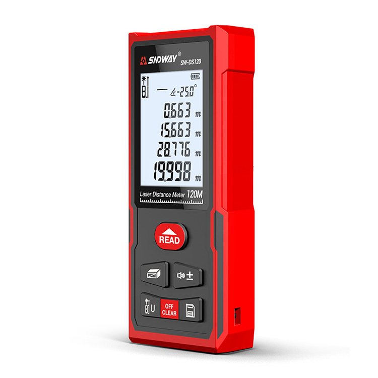 High Precision Hand-held Room Meter Distance Measuring Tool Electronic Laser Ruler SW-DS120 Laser Rangefinders