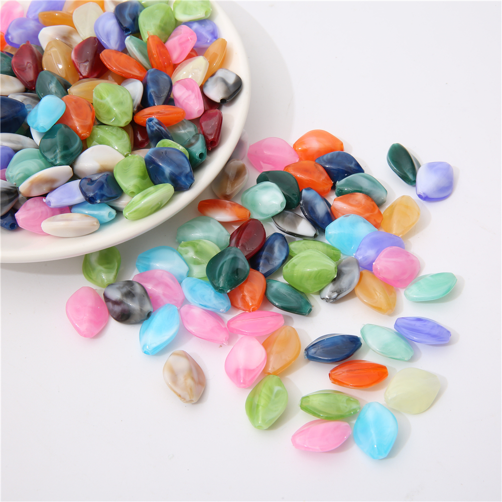 Factory Direct Sell Plastic Dual Colors Irregular Shaped TexturedImitative Stone Loose Beads for Diy Jewelry Accessories