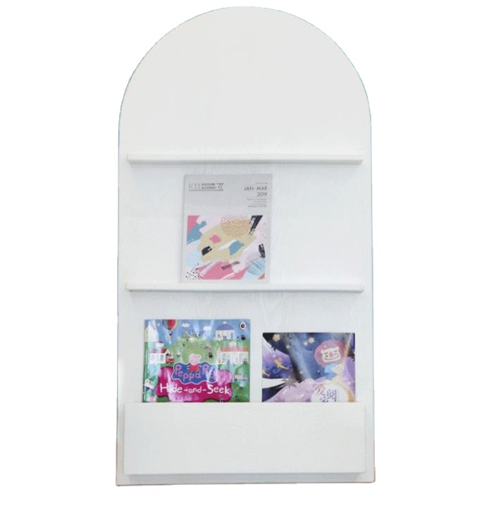 INS white picture book stand simple floor creative display storage bookshelf