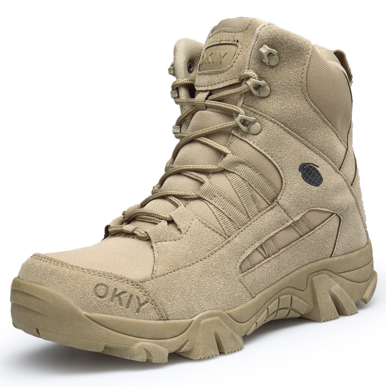 Autumn and winter training shoes desert snow boots camping plus size men military boots