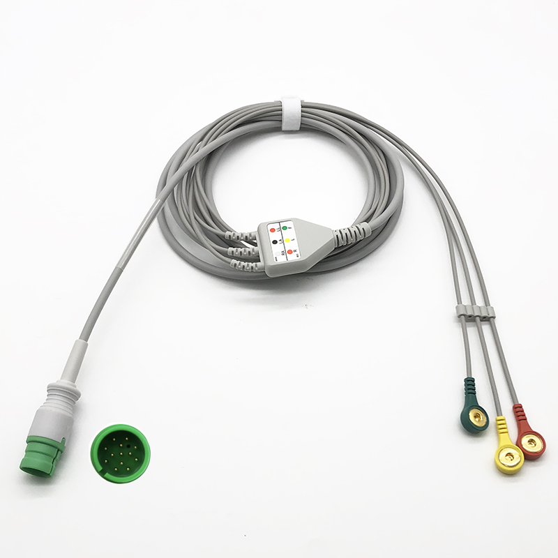 3lead зажим IEC кабель ЭКГ для Mediana D500 13pin