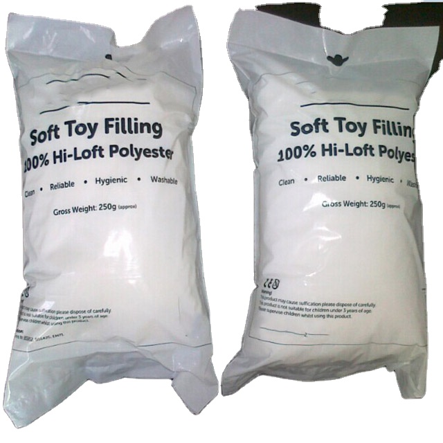 AMA Zon Hot sale 250G bag polyester fiber filling BS5852 flame retardant super luxury toy filling pillow stuffing
