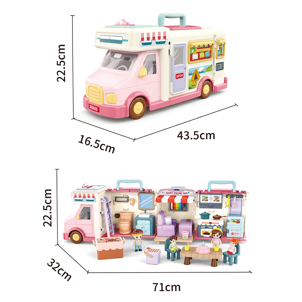 Kitchen Toys For Kids 2 IN 1 FREE WHEEL TOURING CAR WITH SOUND AND LIGHT pretend play set