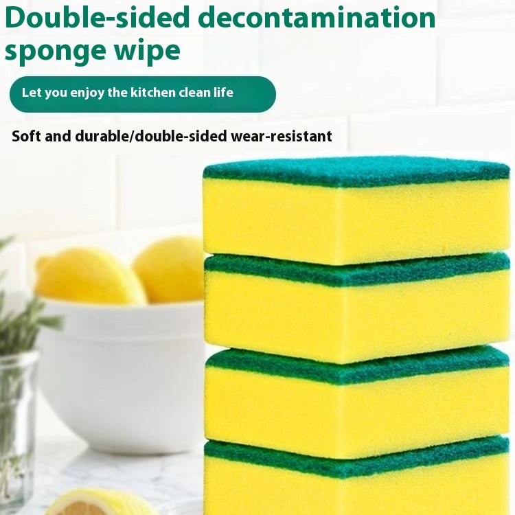 High-Absorption Universal Kitchen Dishwashing Sponge for Magic Wipe Nano Scouring Pad Microfiber Cloth PU Wholesale Cotton Block