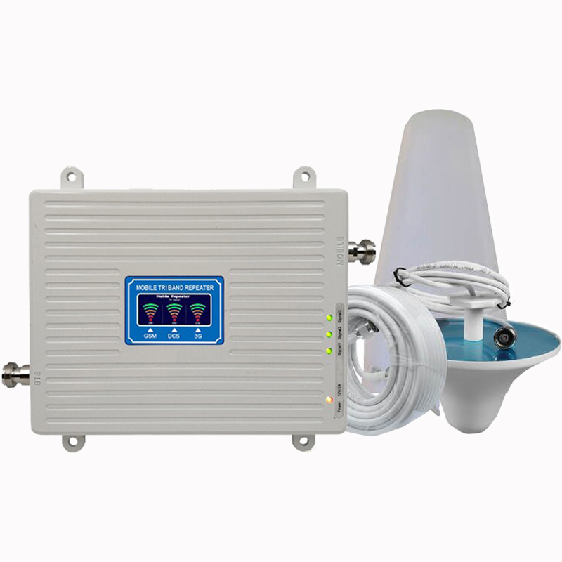 Трехполосный повторитель 4G 3G 2G Усилитель сотового сигнала GSM 900 DCS LTE 1800 WCDMA 2100 mhz Мобильный усилитель сигнала повторитель