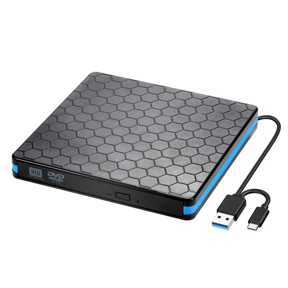 Внешний DVD-привод, портативный DVD-проигрыватель с USB 3,0 и интерфейсом Type-C для Macbook