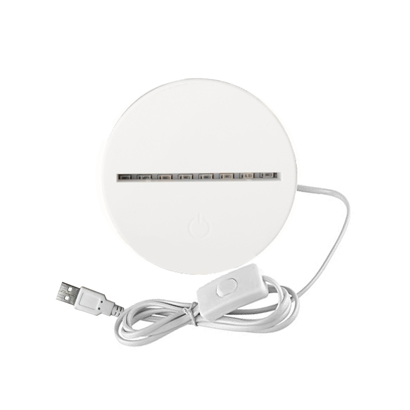 5V Led round ABS light base with USB interface