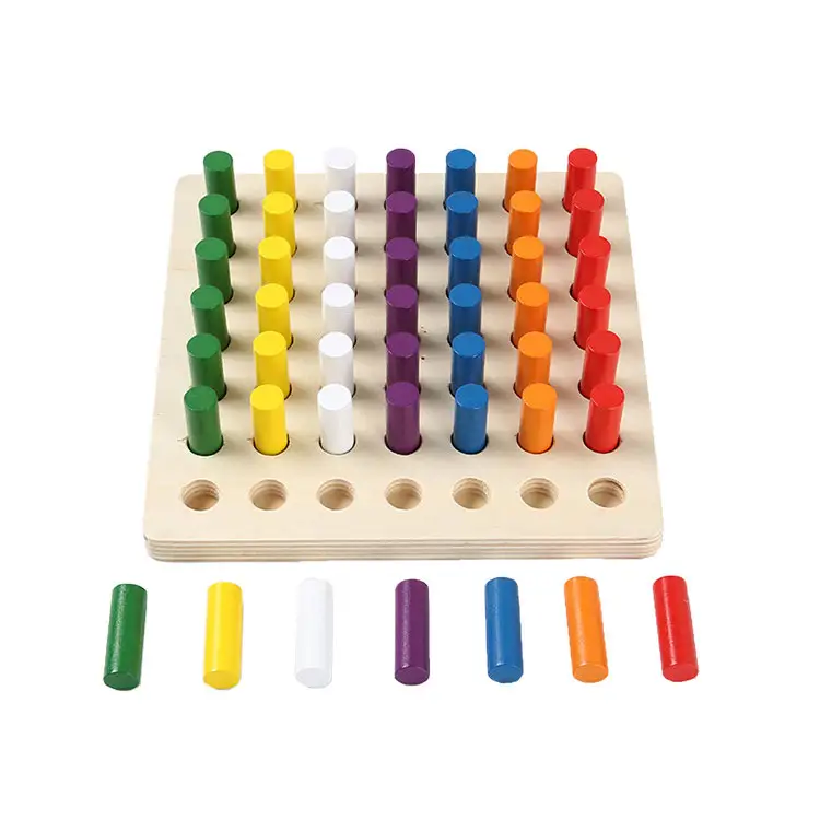 FQ marca inteligência treinamento sensorial educacional varas coloridas bebê de madeira montessori brinquedos para crianças