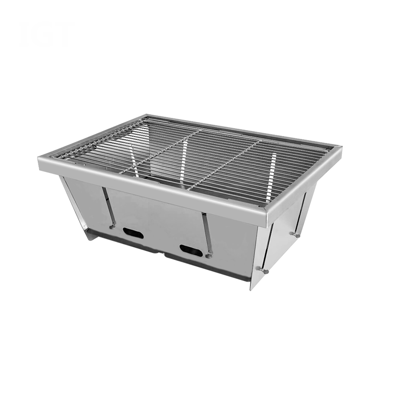 Wholesale Outdoor Portable BBQ Grill Foldable Stainless Steel Barbecue Grill Fire Pit Grill