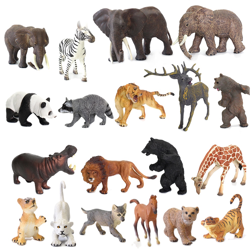 ECO Recycled Plastic toy GRS Certificate PVC Figure Set Shantou OEM Factory Plastic Jungle animal toy For Kids Educational