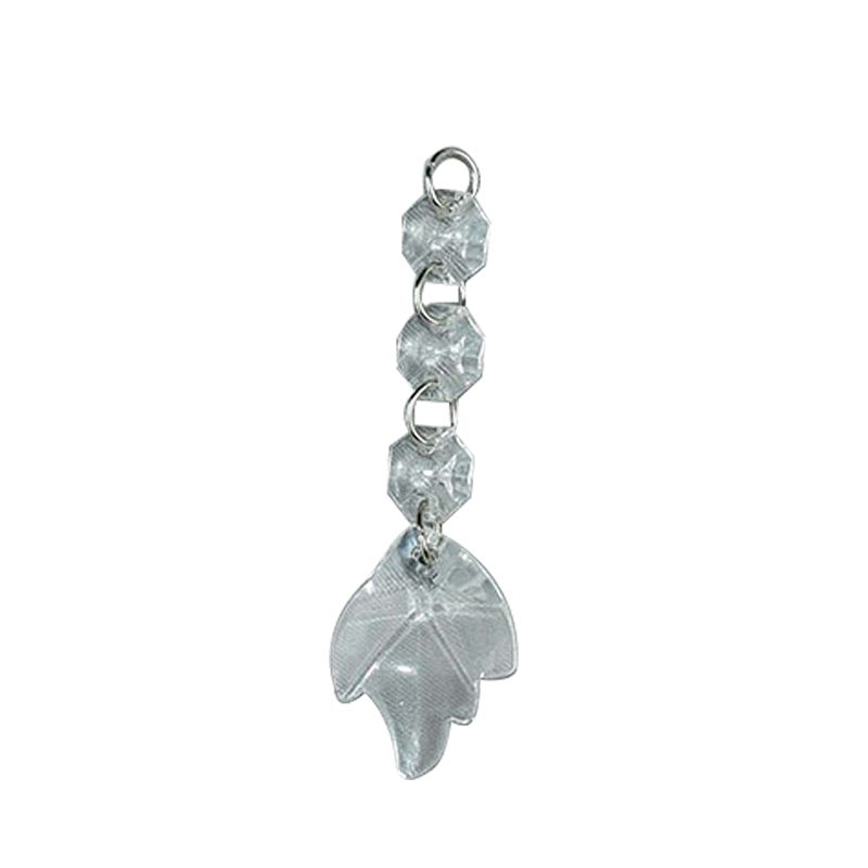 6+1 Transparent Leaves Hanging Acrylic Crystal Centerpiece Decorations Table Christmas Tree Garland Wedding Christmas Strand