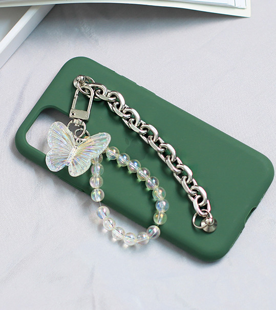 INS DIY Fairy Stereo Gradient Butterfly Charm Pendat Accessories Metal Chain For Mobile Phone Case