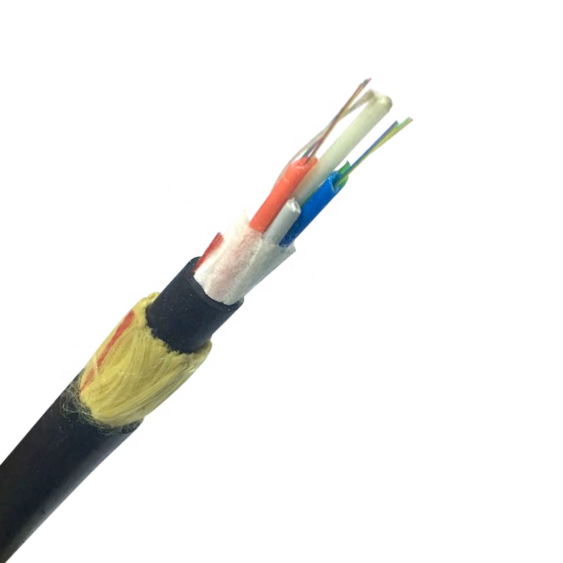 Цена по прейскуранту завода открытый самоподдерживающийся воздушный fibra optica adss 12 core 24 core span 100m adss волоконно-оптический кабель