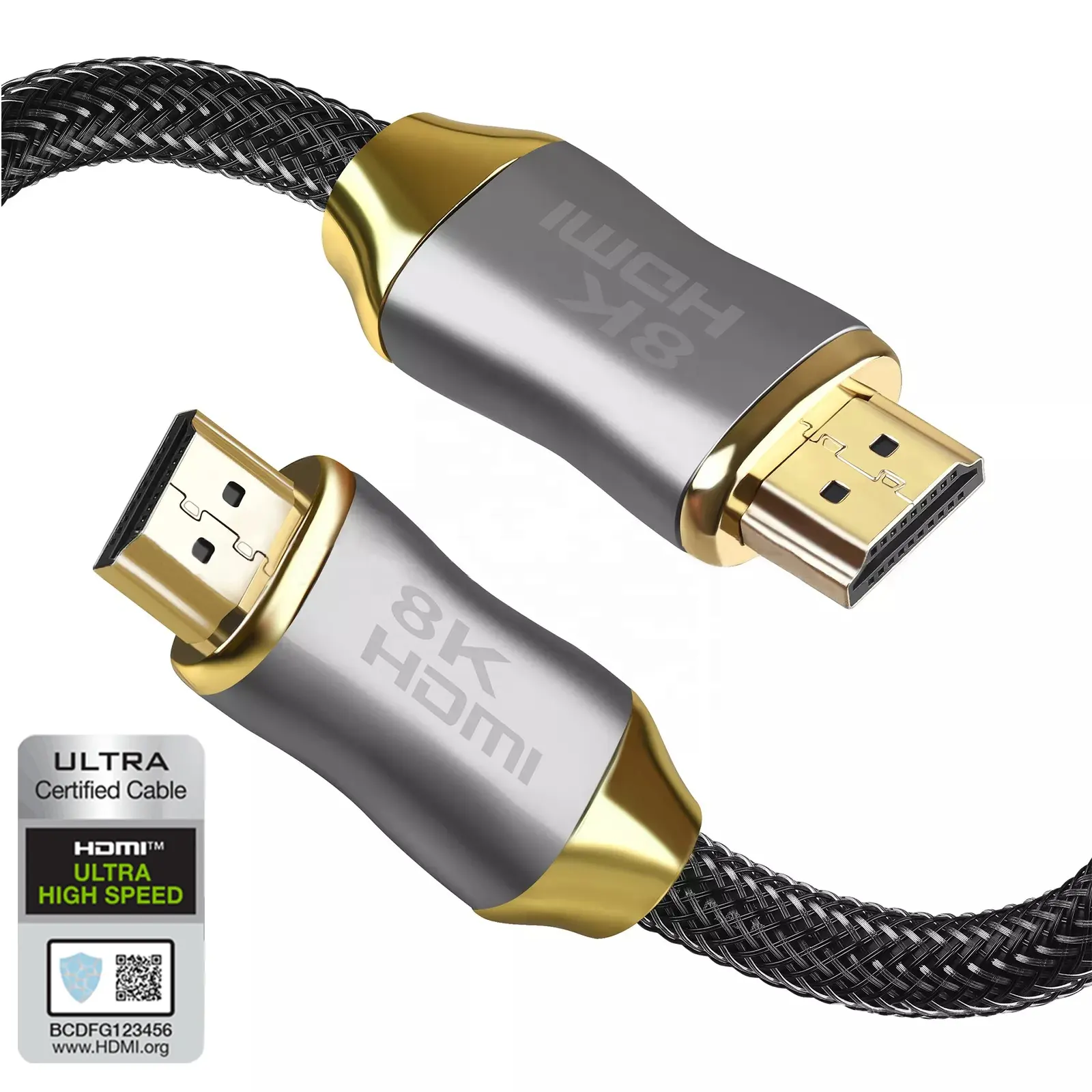 Certified Ultra High Speed HDMI Cable 8K 60Hz 4K 120Hz 48Gbps High Resolution HDTV HDMI Cable 2.1