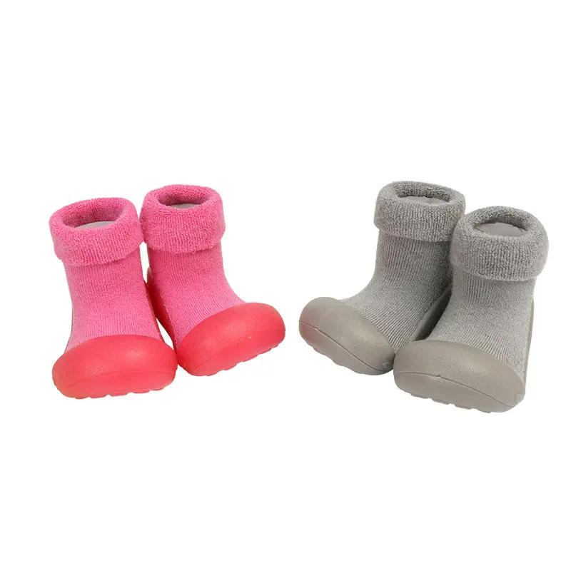 Winter new baby plus velvet plus cotton thickening cute fashion warm soft bottom non slip plush boots toddler shoes