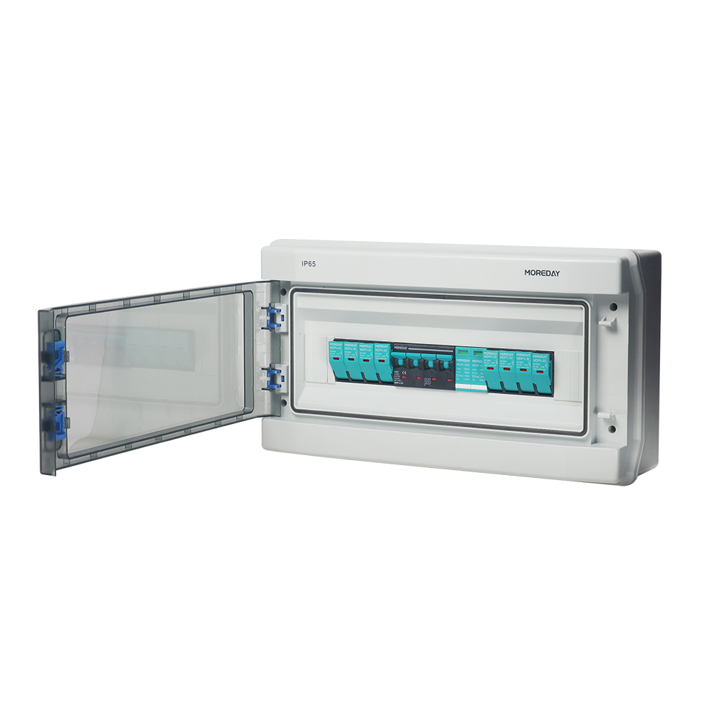 MDJB-PV4/1 IP65 4 in 1 OUT 4 Strings PV Array 16A Fuse 600V 1000V SPD 63A Breaker DC Solar PV Combiner Box for Solar System