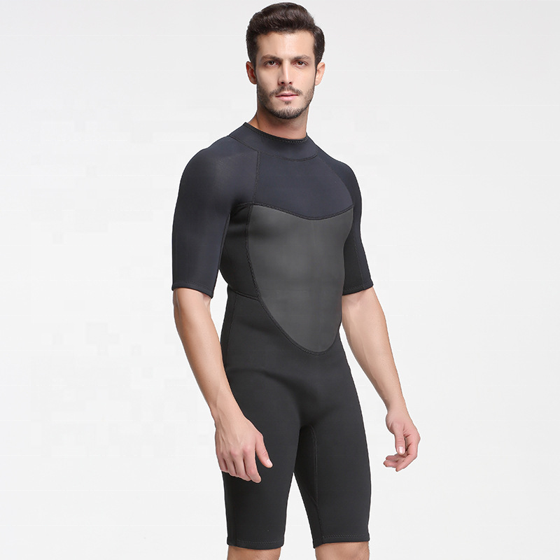 Uoo Factory Wholesale Short Sleeve Neoprene Wetsuit Smooth Back Zipper Multicolor Wetsuit Plus Size Surfing Suit