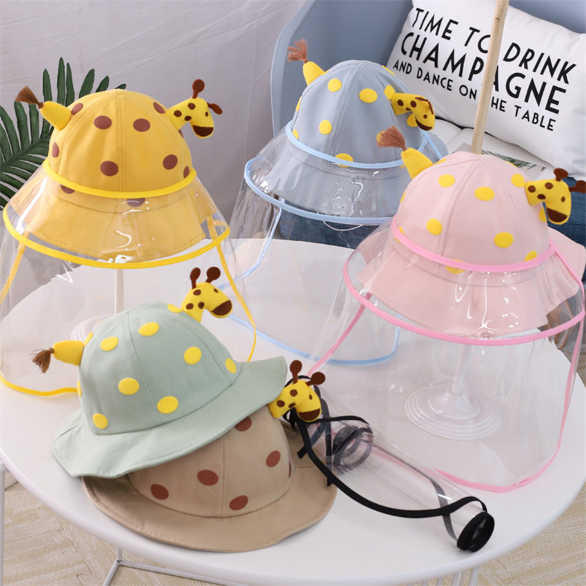 2020 New Children Anti-Droplet Visor Shield Kids Bucket Hats Kids Protection Hat Cover Sun Cap Cover Protective Kids Hats Shield
