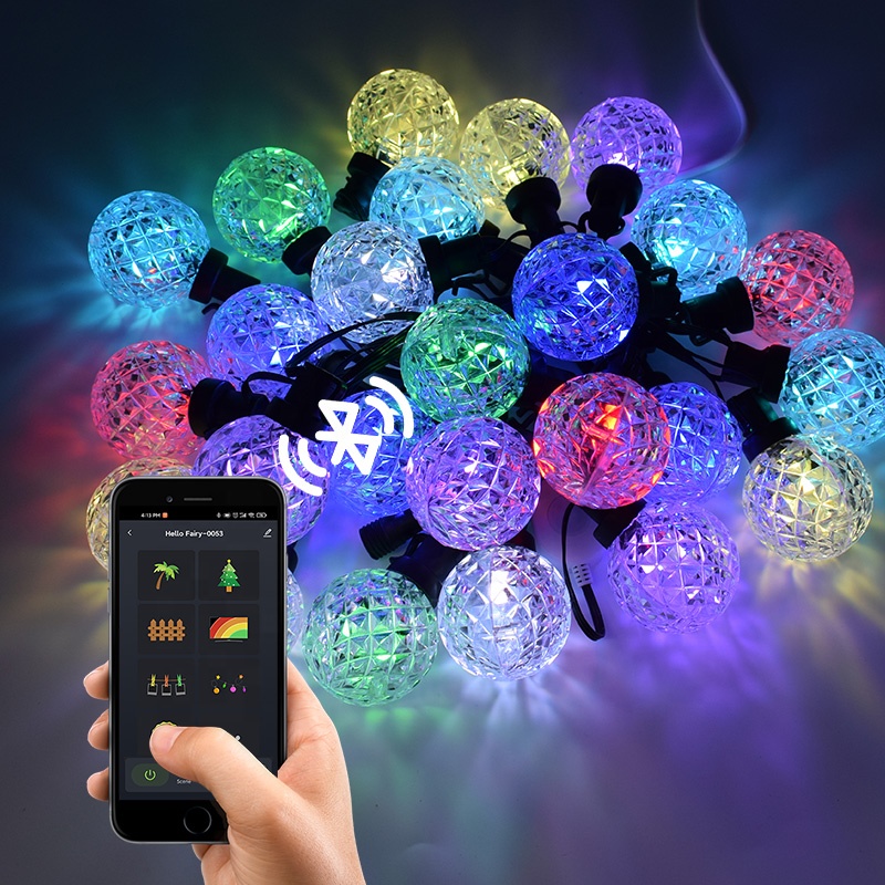 G40 String Lights 5M 10M 25pcs 50pcs LED Edison Style Globe Bulbs Black Wire connectable Outdoor waterproof led Light String