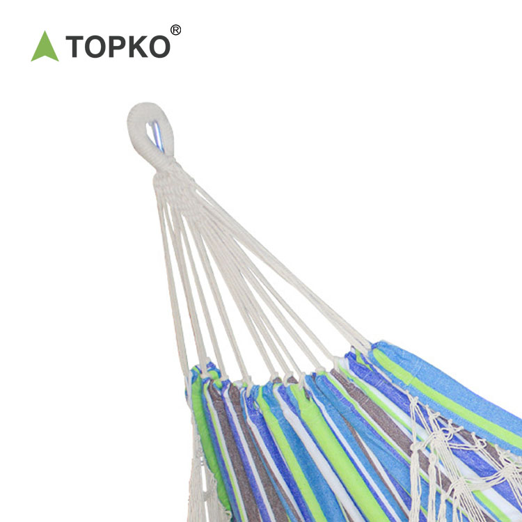 Популярный походный одинарный подвесной гамак для макраме TOPKO