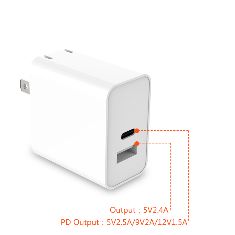 Сетевое быстрое зарядное устройство для ноутбука MacBook ipad Складная 18W быстрое зарядное устройство адаптер PD 3,0 USB Тип C зарядное устройство